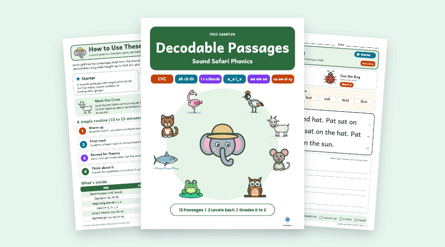 Sound Safari Decodable Passages cover